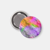 Lila Orchid Wavy Textur Magnet (Vorderseite/Rückseite)