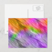 Lila Orchid Wavy Textur Postkarte (Vorne/Hinten)
