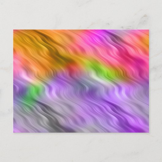 Lila Orchid Wavy Textur Postkarte (Vorderseite)