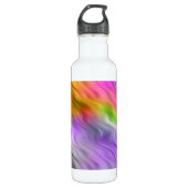 Lila Orchid Wavy Textur Trinkflasche (Vorderseite)