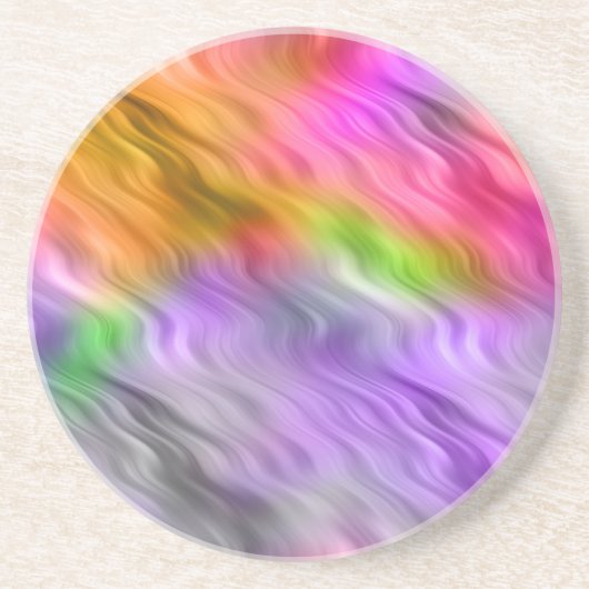 Lila Orchid Wavy Textur Untersetzer (Vorne)