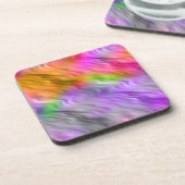 Lila Orchid Wavy Textur Untersetzer (Linke Seite)