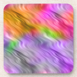 Lila Orchid Wavy Textur Untersetzer