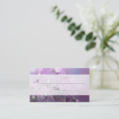 Lila Orchid Wedding Besondere Anlass Platzkarte (Stehend Vorderseite)