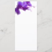 Lila Orchid Wedding Menu Menükarte (Rückseite)