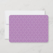 Lila Orchid Wedding RSVP Karte (Rückseite)