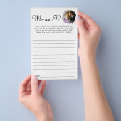 Lila Orchid Wer bin ich Paare Duschspielkarte Flyer (Handgriff)