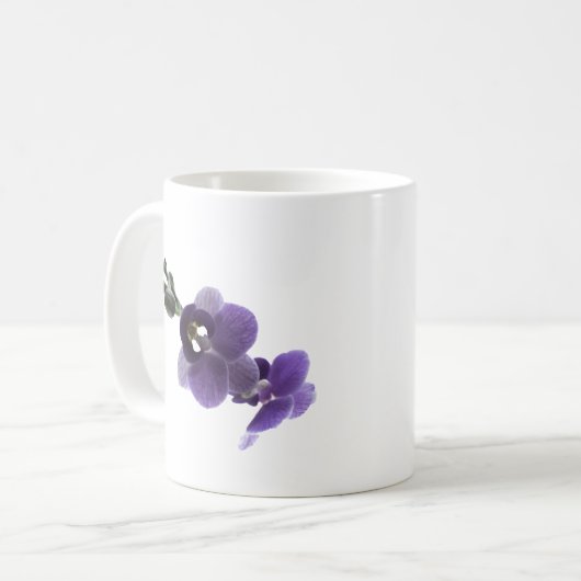 Lila orchide Blume, Tasse (Vorderseite Links)