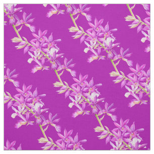 Lila Orchidee Aquarell Blume Florenz Stoff
