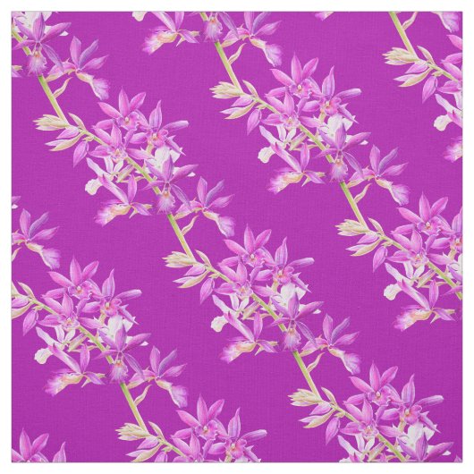Lila Orchidee Aquarell Blume Florenz Stoff (Muster)