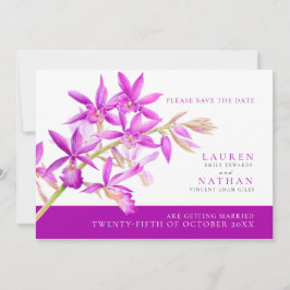 Lila Orchidee Blume Aquarell Foto Hochzeit Save The Date