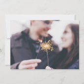 Lila Orchidee Blume Aquarell Foto Hochzeit Save The Date (Rückseite)