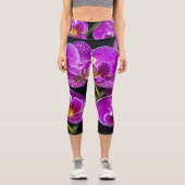Lila Orchidee Capri Leggings (Vorderseite)