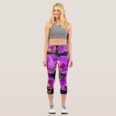 Lila Orchidee Capri Leggings (Vorderseite)