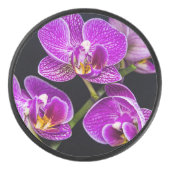 Lila Orchidee Eishockey Puck (Vorderseite)