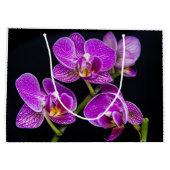Lila Orchidee Große Geschenktüte (Rückseite)
