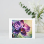 Lila Orchidee in Bloom #2, Postkarte (Stehend Vorderseite)