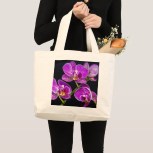 Lila Orchidee Jumbo Stoffbeutel