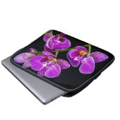 Lila Orchidee Laptopschutzhülle (Vorne Knopf)