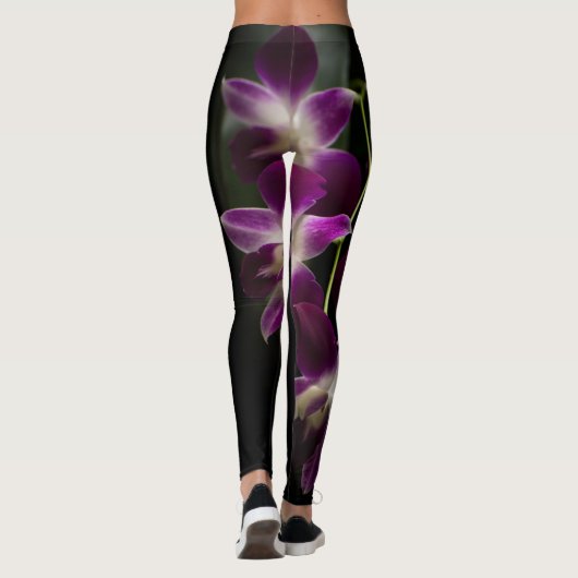 Lila Orchidee Leggings (Rückseite)
