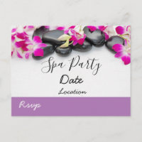 Lila Orchidee mit schwarzem Wellness-Center Party