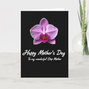 Lila Orchidee Muttertags-Karte Karte