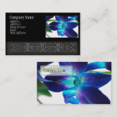 Lila Orchidee nah oben auf Weiß Visitenkarte (Vorne/Hinten)