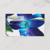 Lila Orchidee nah oben auf Weiß Visitenkarte (Rückseite)