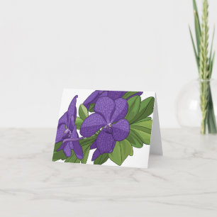 Lila Orchidee Nahaufnahme Grußkarte Karte
