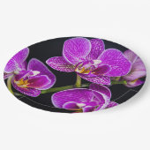 Lila Orchidee Pappteller (Schrägansicht)