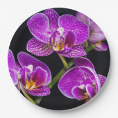 Lila Orchidee Pappteller (Vorderseite)