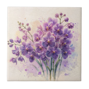 Lila Orchidee Phalaenopsis Fliese