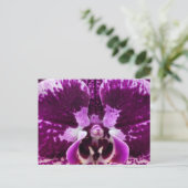 Lila Orchidee Postkarte (Stehend Vorderseite)