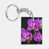 Lila Orchidee Schlüsselanhänger (Vorderseite links)
