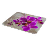Lila Orchidee Schneidebrett (Ecke)