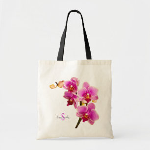 Lila Orchidee Tragetasche