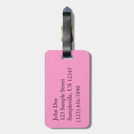 Lila Orchidee und Gartenfarben Gepäckanhänger (Rückseite vertikal)