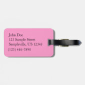 Lila Orchidee und Gartenfarben Gepäckanhänger (Rückseite horizontal)