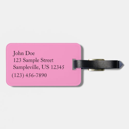 Lila Orchidee und Gartenfarben Gepäckanhänger (Rückseite horizontal)