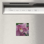 Lila Orchidee und Gartenfarben Magnet (In Situ (Geschirrspüler))