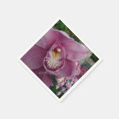 Lila Orchidee und Gartenfarben Serviette (Ecke)