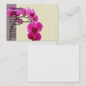 Lila Orchidee Visitenkarte (Vorne/Hinten)