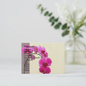 Lila Orchidee Visitenkarte (Stehend Vorderseite)