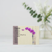 Lila Orchidee Visitenkarte (Stehend Vorderseite)