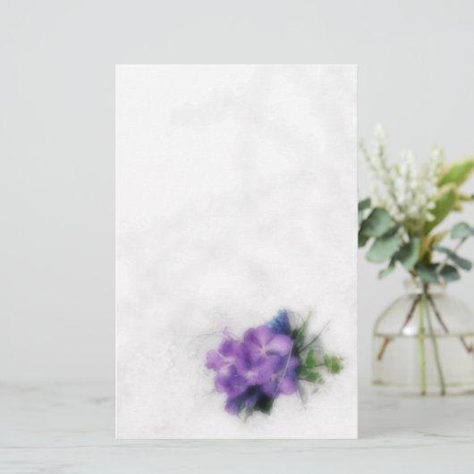 Lila Orchideen 1 Briefpapier (Stehend Vorderseite)