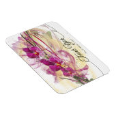 Lila Orchideen, Abstrakte Kunstkalligraphie Magnet (Rechte Seite)