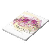 Lila Orchideen, Abstrakte Kunstkalligraphie Notizblock (Rotiert)