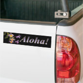 Lila Orchideen - Aloha Autoaufkleber (Auf Lkw)