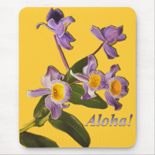 Lila Orchideen - Aloha Mausunterlage Mousepad