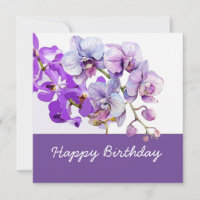 Lila Orchideen-Blume am Geburtstag
